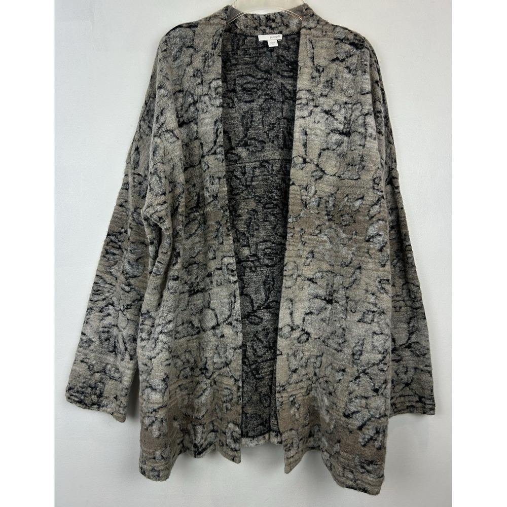 J Jill Pure Open Cardigan Womens Small Longline Lagenlook Cozy Warm Soft